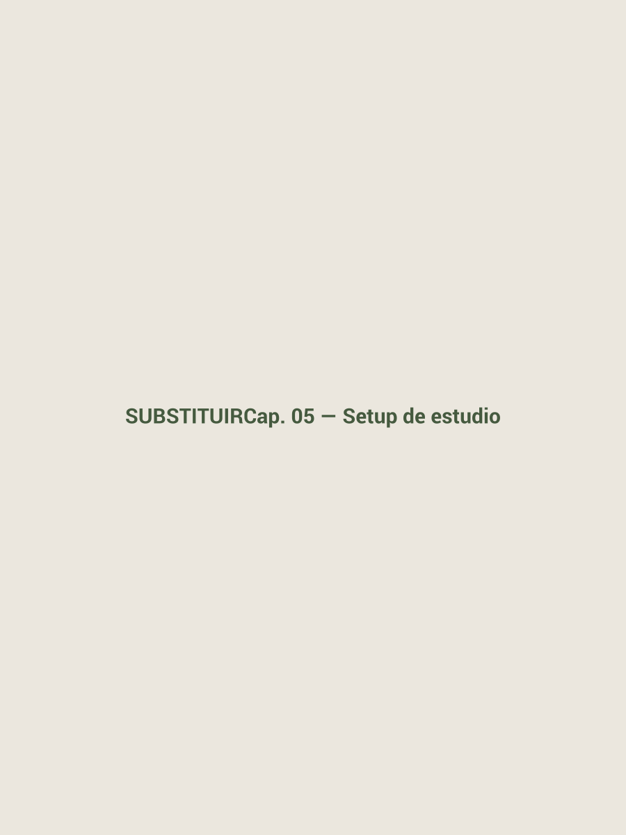 Foto do capítulo 5 — setup de estúdio com 1, 2 ou 3 pontos de luz (substituir pela foto real)
